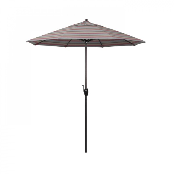 California Umbrella 7.5' Bronze Aluminum Market Patio Umbrella, Sunbrella Gateway Blush 194061335970 - main